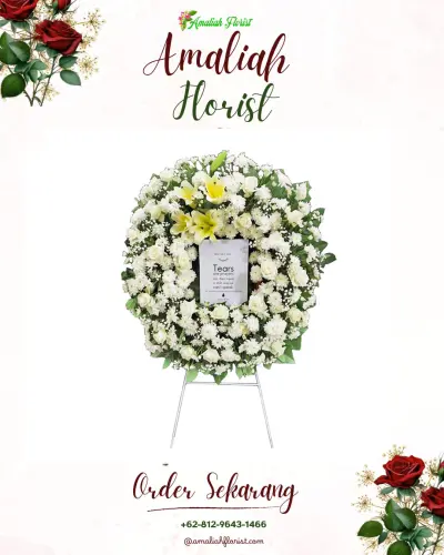 Krans Bunga Duka Cita di Tamanhardjo